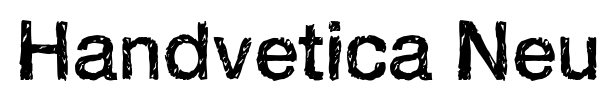 Handvetica Neue font preview